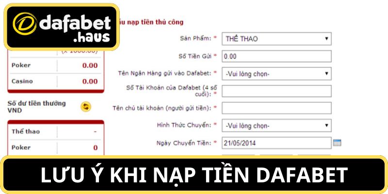 Những lưu ý quan trọng mà hội viên cần nắm để nạp tiền nhanh